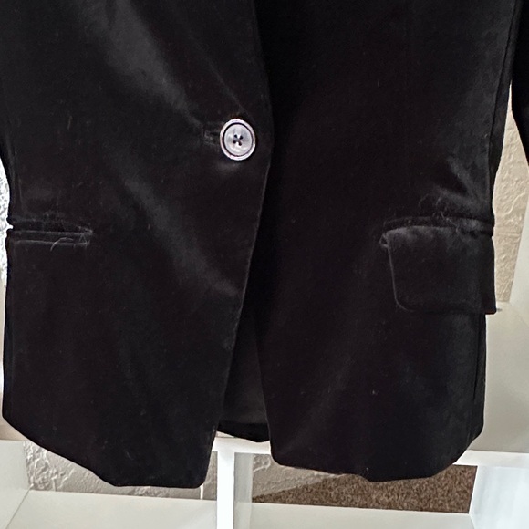 Milly Black Velvet Single-Button Blazer - Picture 7 of 7